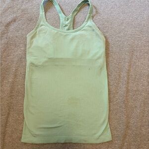 Lululemon Athletica Light Green Ribbed Tank Top